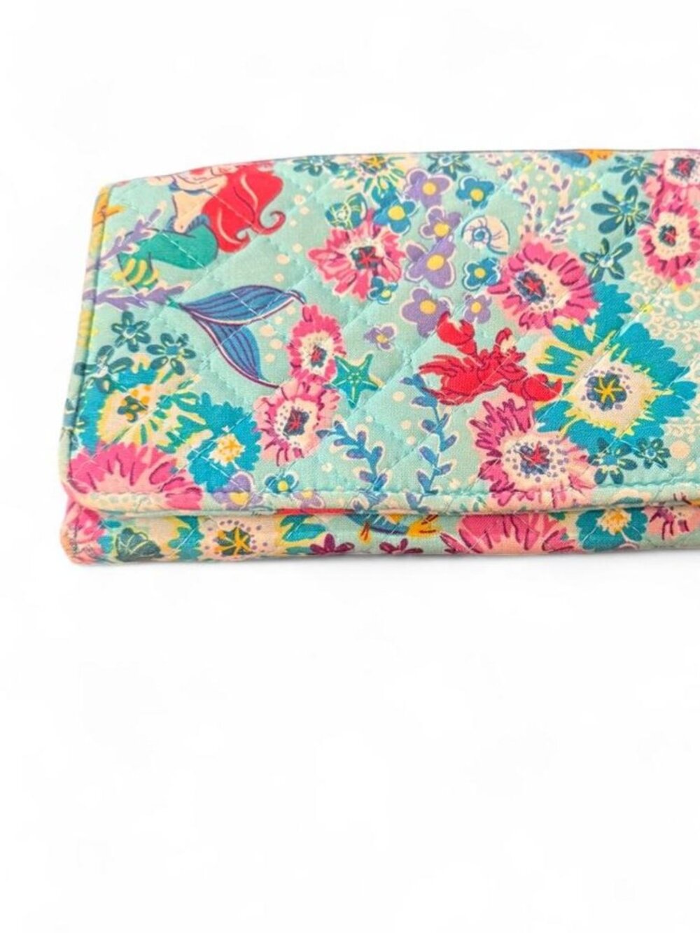 Disney x Vera Bradley Little Mermaid quilted tri-fold wallet. 2022 version that
